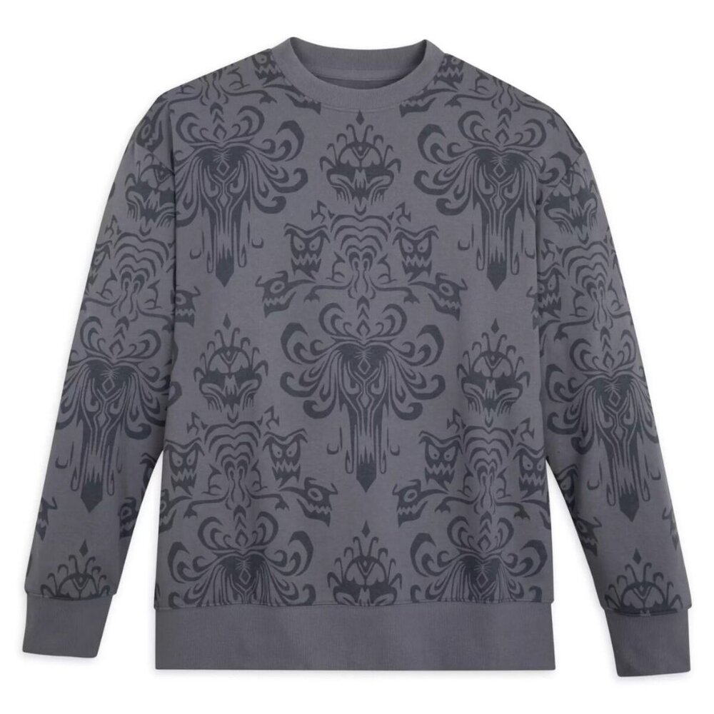 Disney Parks Haunted Mansion Wallpaper Pullover Sweatshirt Size Med